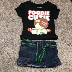 Harajuku Foodie Cutie tee, Juicy Couture skirt